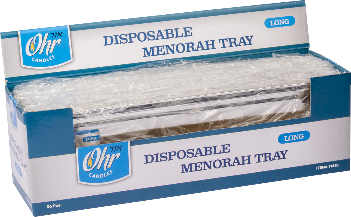 Disposable Menorah Tray Long - Ohr