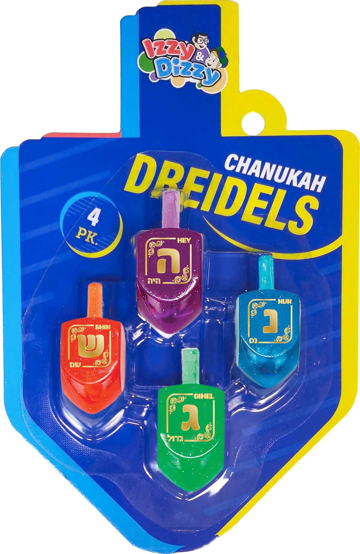 4PK. Lucite Dreidels Medium