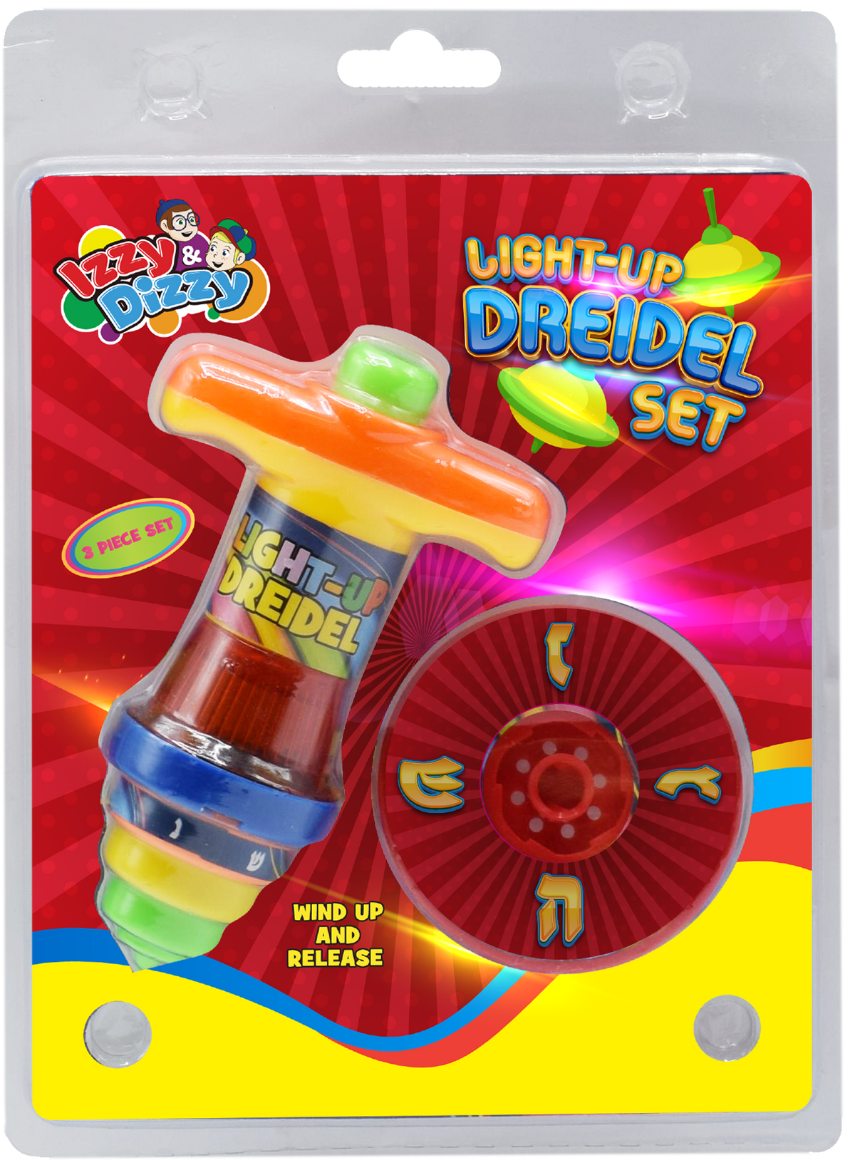 Light-Up Dreidel Set 2pc