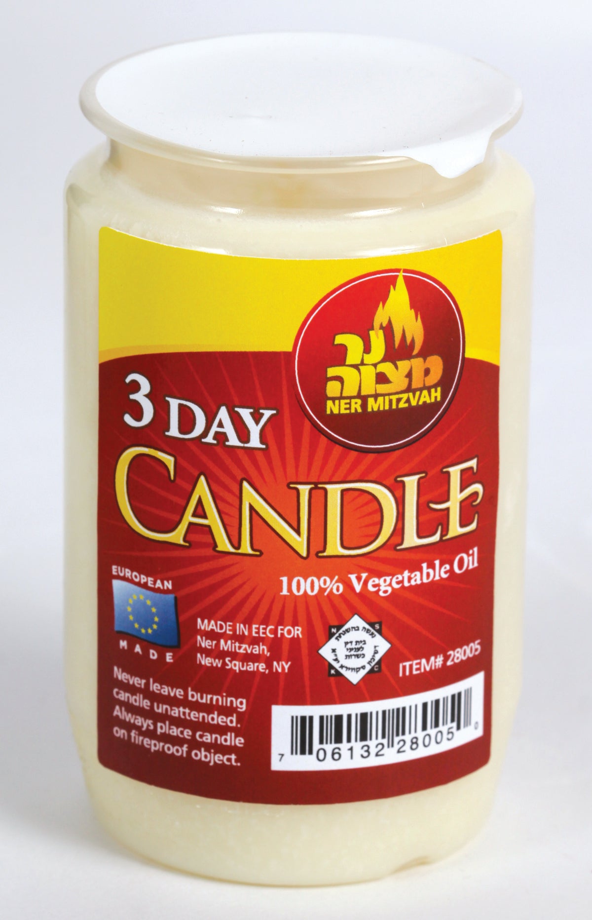 3 Day Candle in Plastic Cup