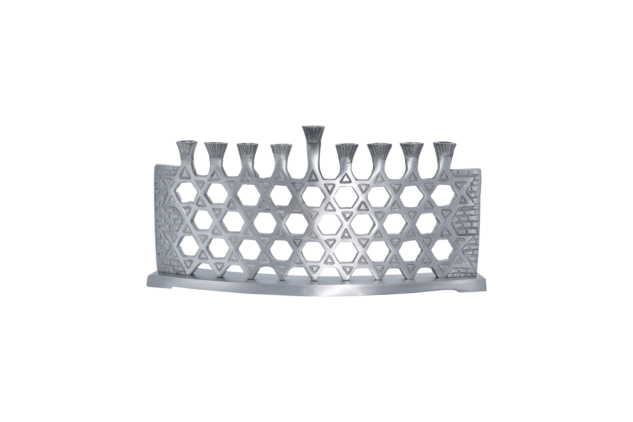 Star of David Aluminum Menorah