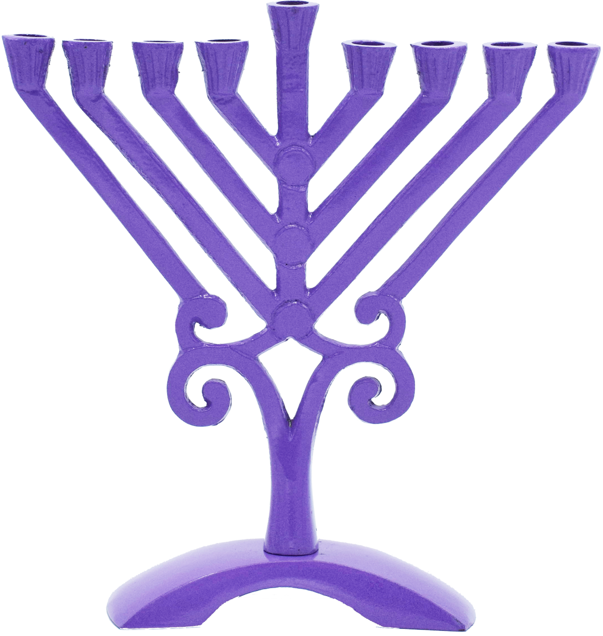 Kids Purple Colored Rambam Style Menorah