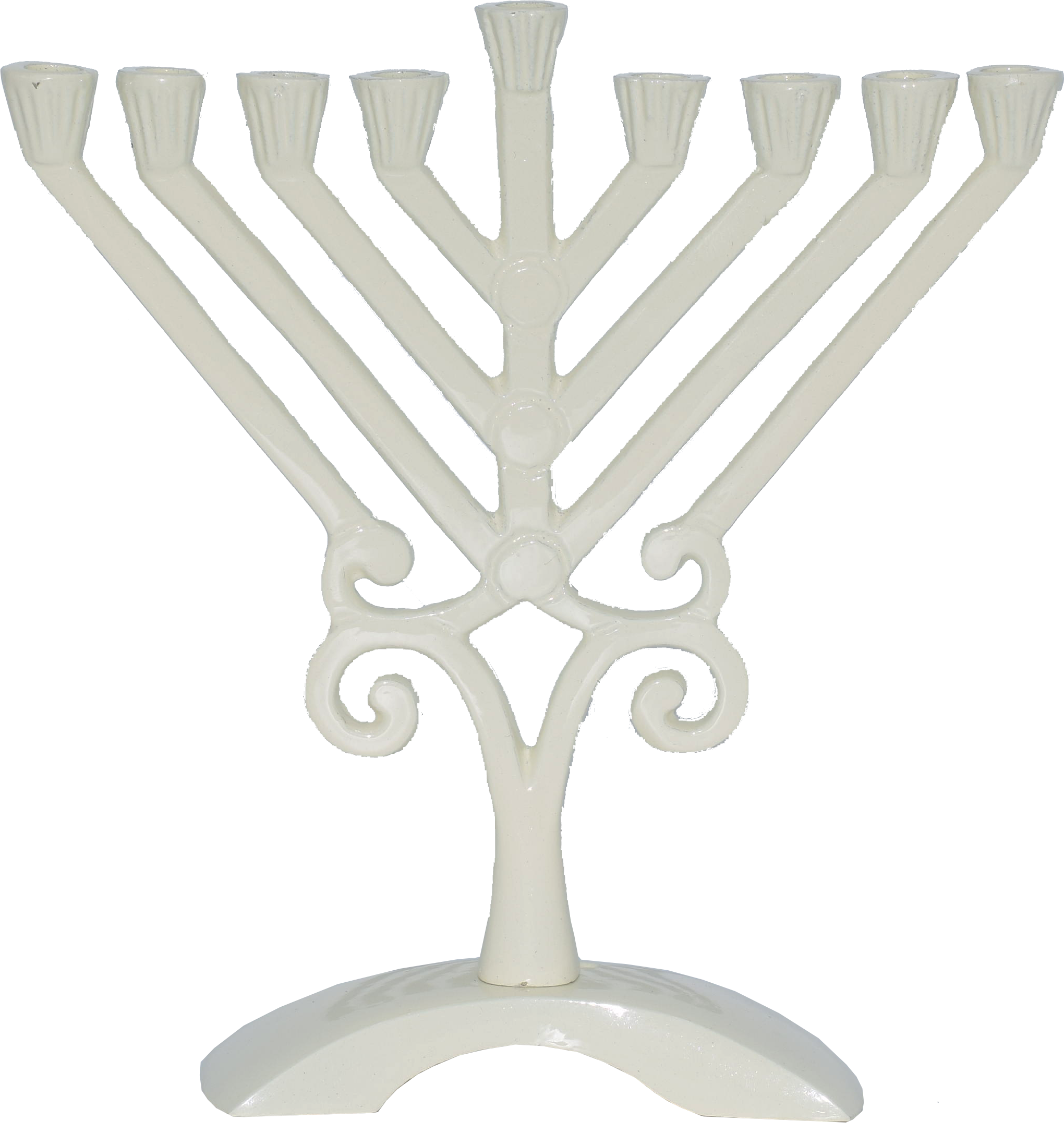 Kids White Colored  Rambam Style Menorah