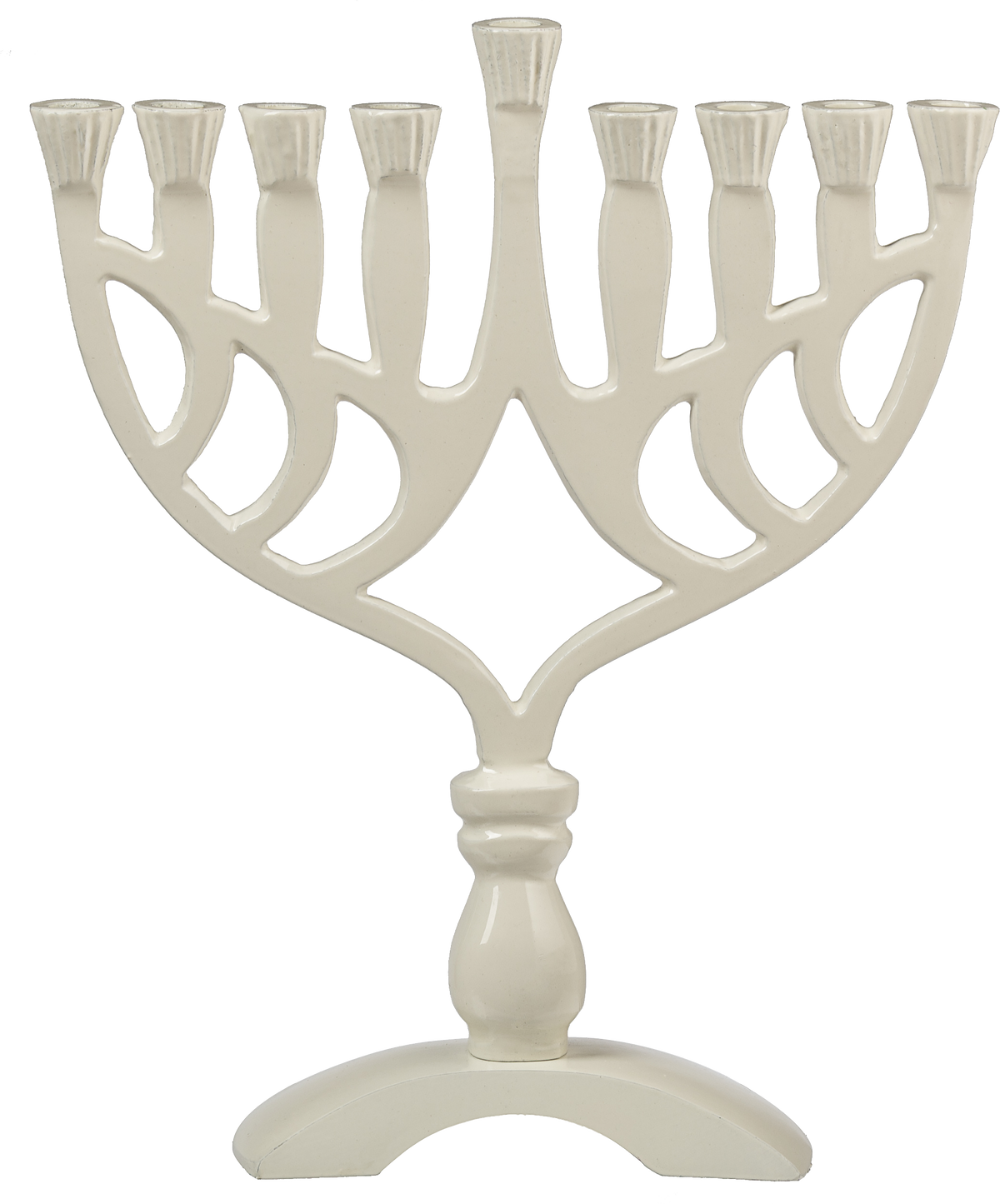 White Colored 7 √Ç¬Ω" Menorah