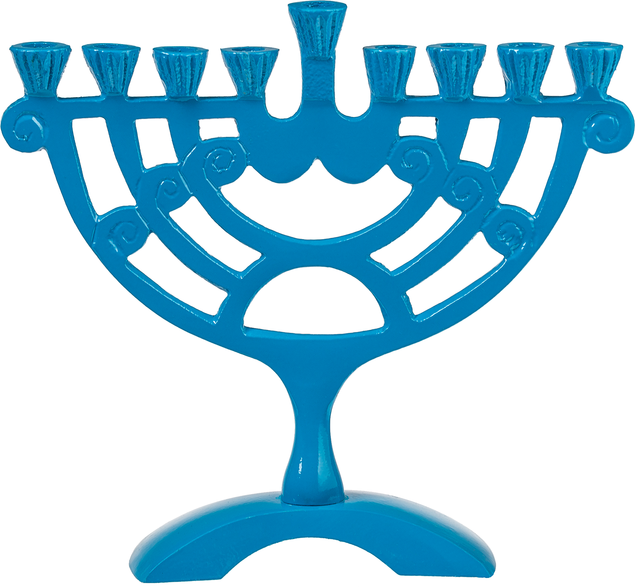 Blue Colored 6" Menorah