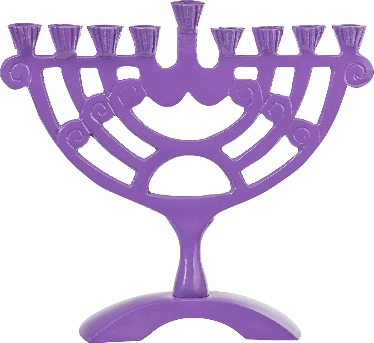 Purple Colored 6" Menorah