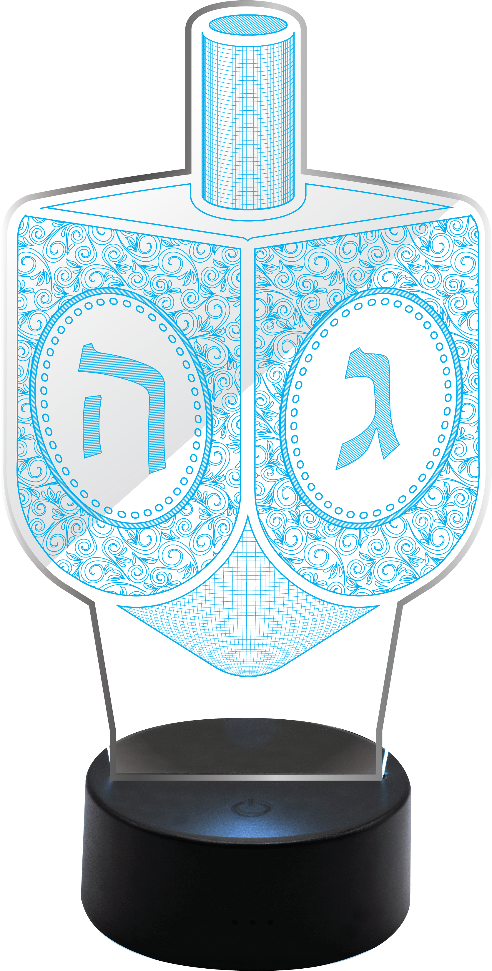 Light-Up Acrylic Dreidel