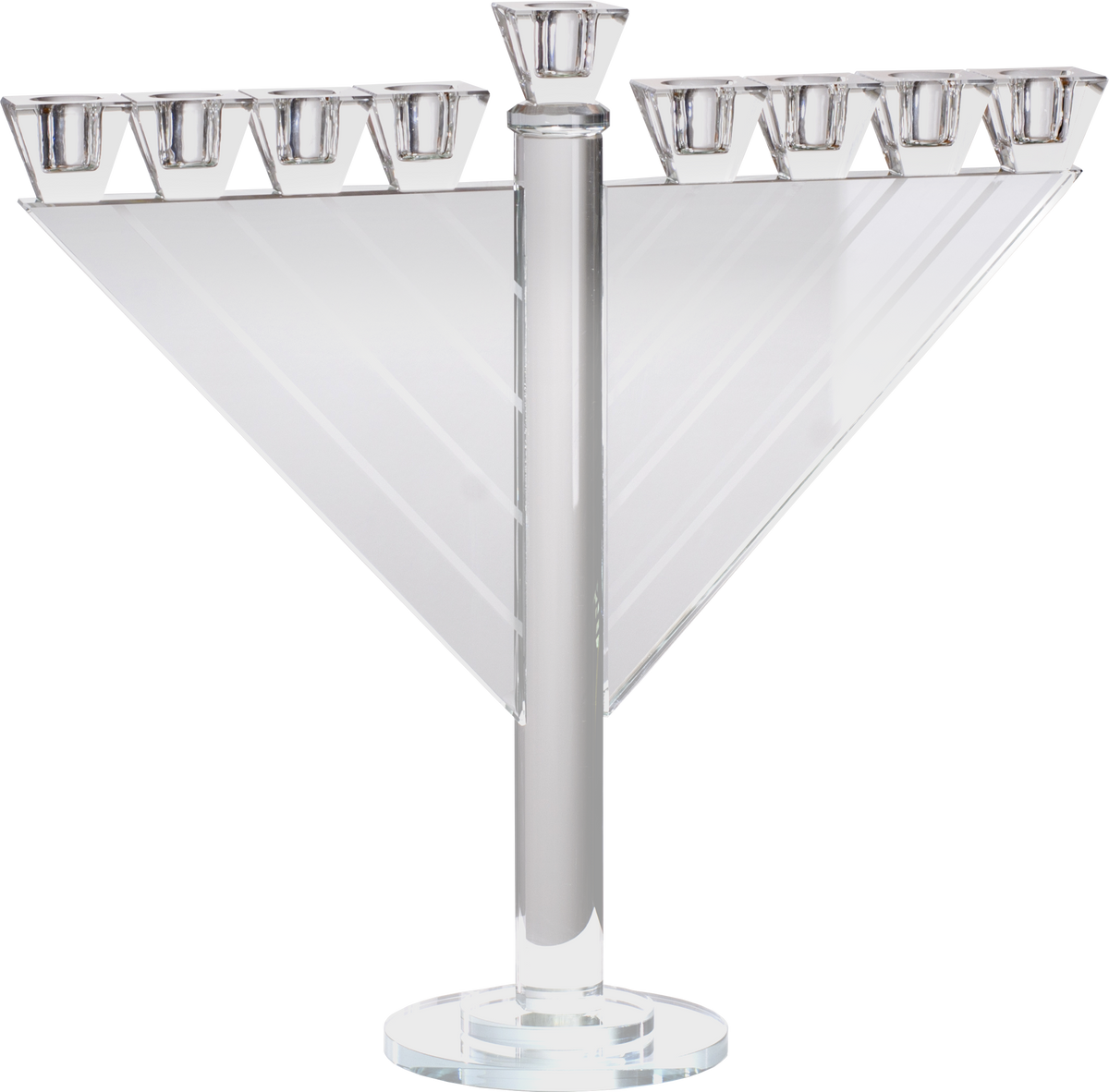 Crystal Glass Menorah - Large