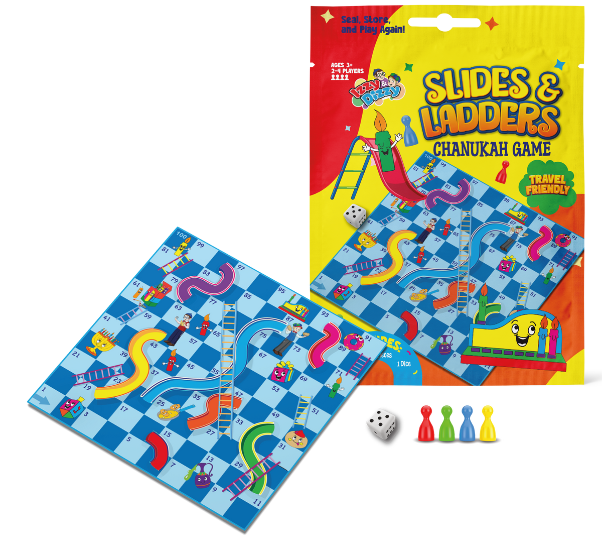 Chanukah Slides-n-Ladders Game / Travel