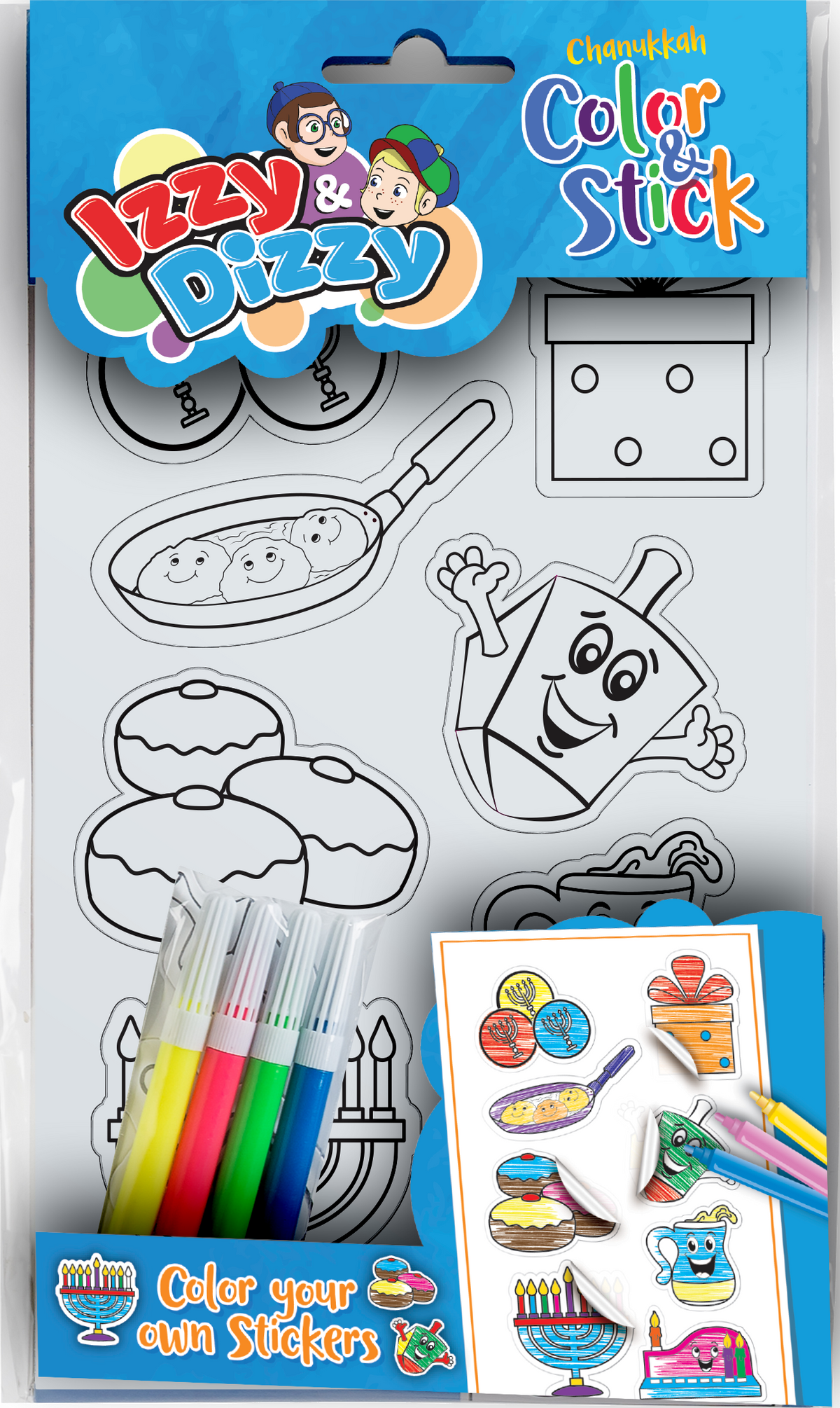 Chanukah Color & Stick