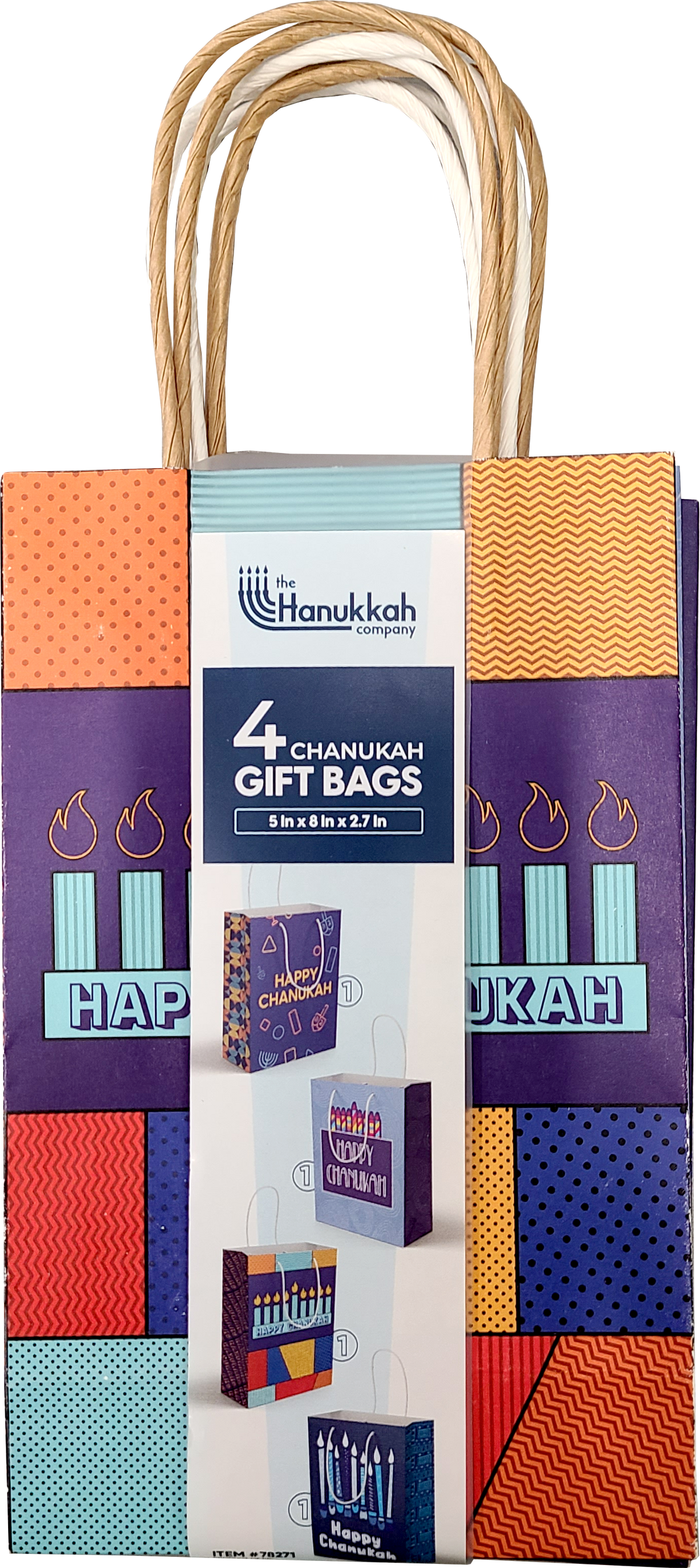 Chanukah Gift Bags - 4 Designs 5" x 8"