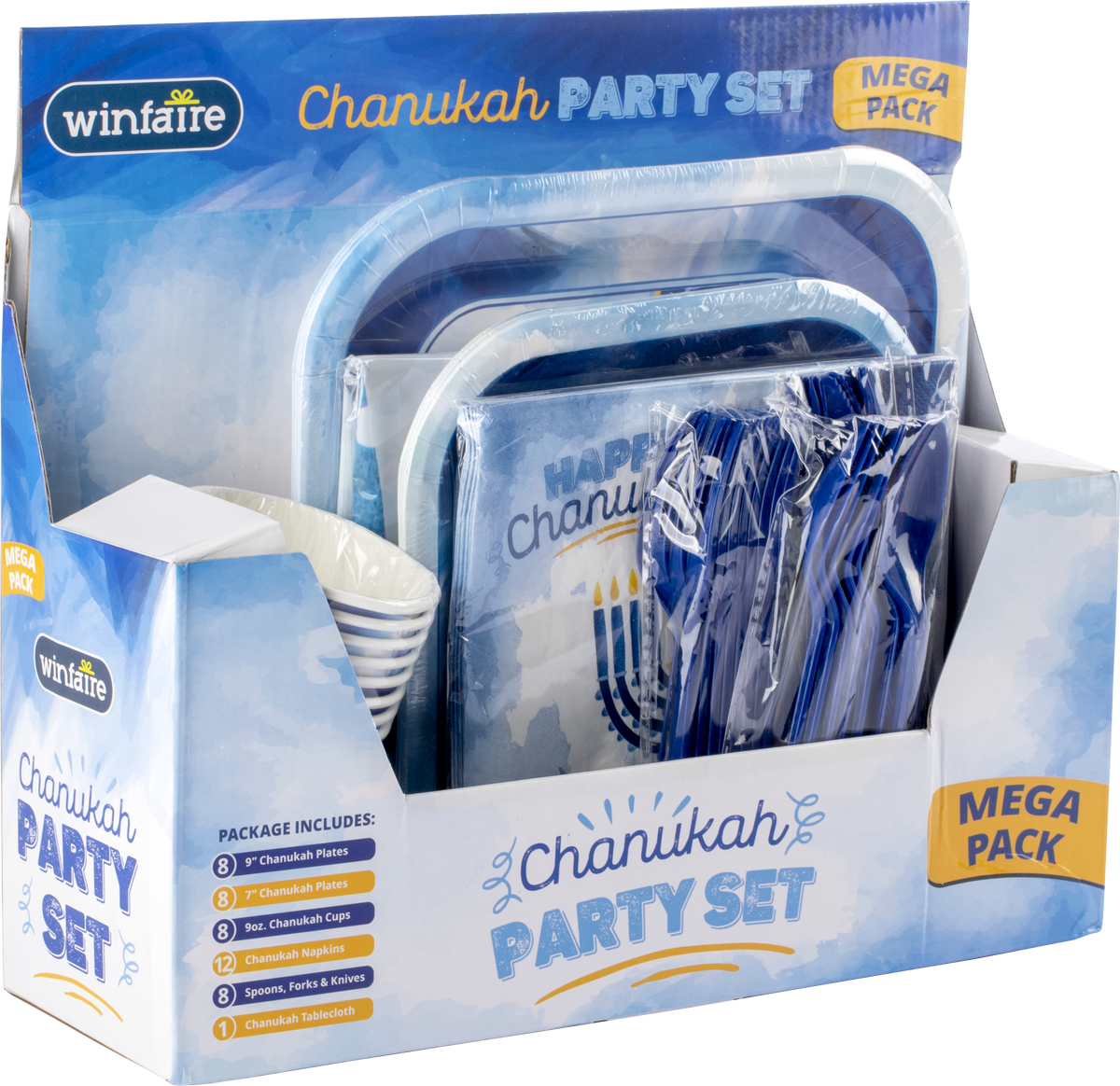 Mega Family Pack of Paper Goods - Blue Design