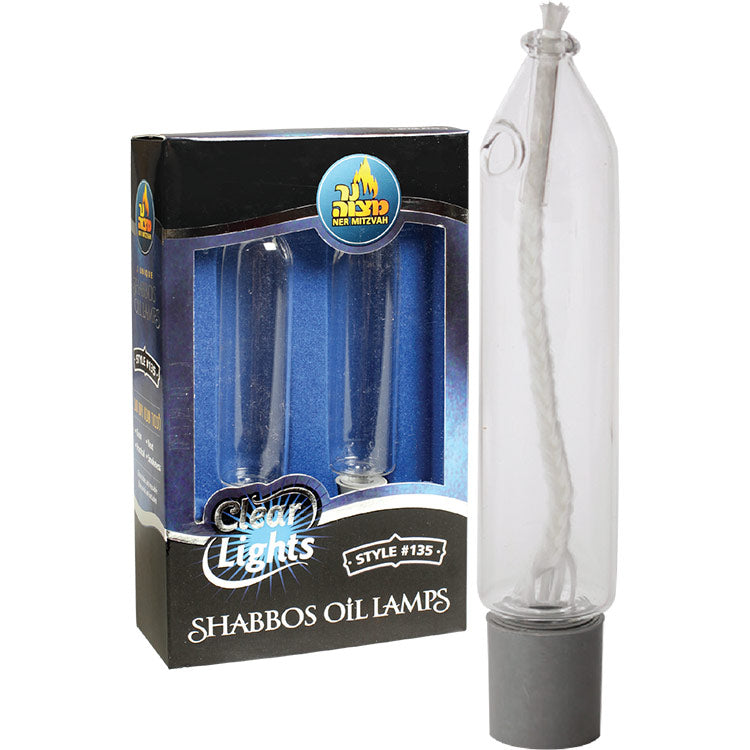 2-Pk. Clear Lights Glass Style #135 - 4"  (Candle Shape)